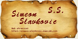 Simeon Slavković vizit kartica